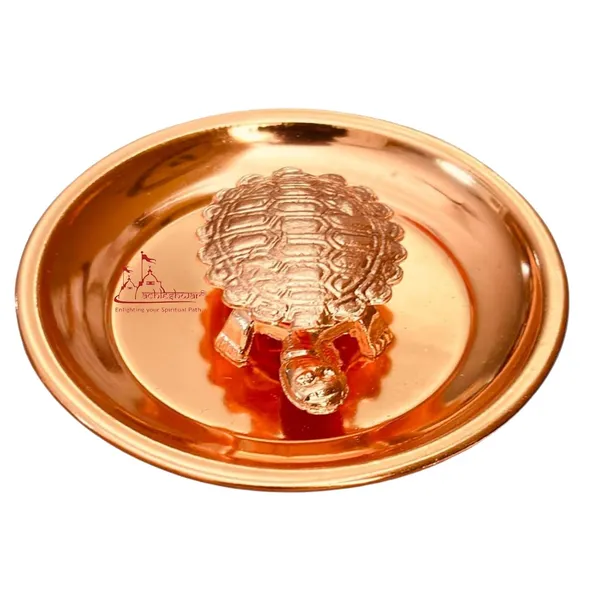 Vastu_Feng_Shui_Copper_Tortoise_With_Plate_For_Career_Opportunities_And_Good_Luck_Turtle_Metal_Kachua_Plate_Handicraft_Decor_Gift_Items_For_Home_&_Office_For_Mom_Dad_Housewarming_7_Cm