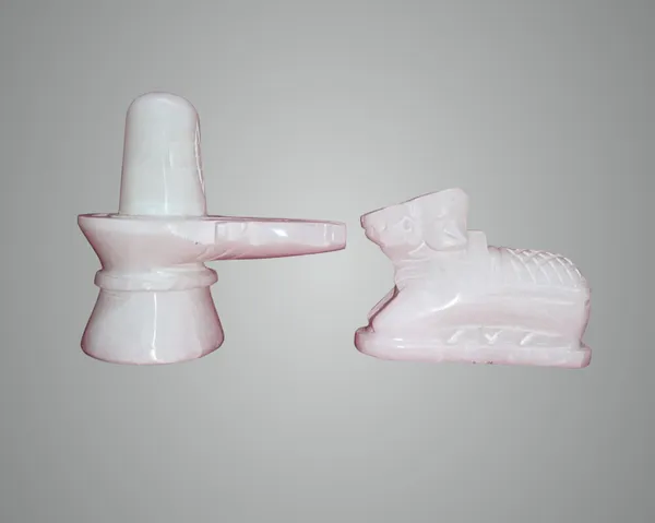 Original_Hand_Crafted_White_Marble_Shivling_&_Nandi_For_Pooja|Mandir|Decor|Office|Gifting|_2_Inch