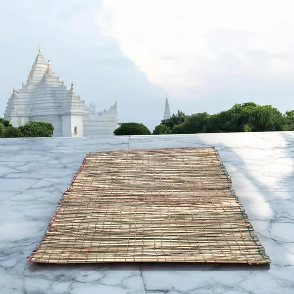 Natural_Grass/Kusha/Daab_Aasan_Puja_Mat,_Handmade,Pack_Of_2_(2_X_2_Feet),_Traditional_Prayer_Mat