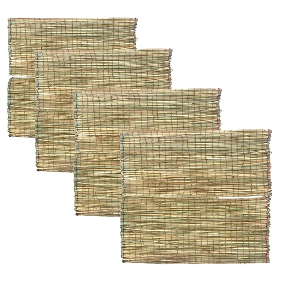Natural_Grass/Kusha/Daab_Aasan_Puja_Mat,_Handmade,_2_X_2_Feet,_Pack_Of_4_Traditional_Prayer_Mat