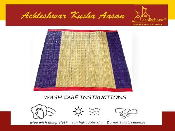 Hand_Made_Kusha_Grass_Aasan_For_Pooja/Home/Yoga/Meditation_(Multicolour)_44X56_Cm