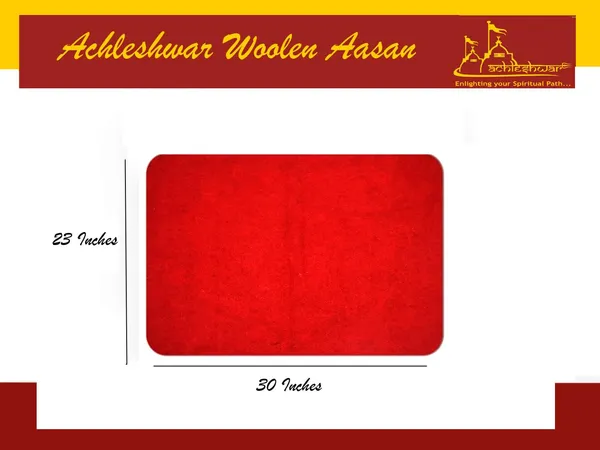 Premium_Red_Woolen_Aasan_-_Completely_Handcrafted_Perfect_Mat_For_Meditation_&_Prayers_-_Soft,_Comfortable_(Size_23_X_30_Inch)_Pack_Of_4