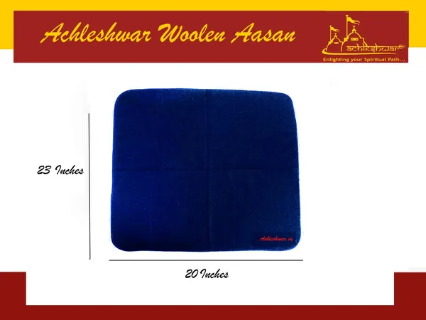 Premium_Dark_Blue_Woolen_Aasan_-_Completely_Handcrafted_Perfect_Mat_For_Meditation_&_Prayers_-_Soft,_Comfortable(Size_23_X_30_Inch)_Pack_Of_1