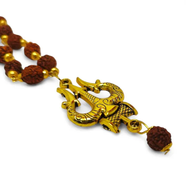 Rudraksha_Mala_Necklace_with_Trishool_Pendant,_Natural_Brown_Beads_with_Gold-Toned_Accents,_Spiritual_Protection_Jewellery