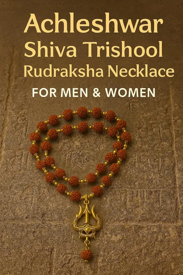 Rudraksha_Mala_Necklace_with_Trishool_Pendant,_Natural_Brown_Beads_with_Gold-Toned_Accents,_Spiritual_Protection_Jewellery