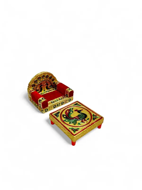 Handicraft_Meenakari_Wooden_Chowki_Puja_Bajot_With_Laddu_Gopal_Singhasan_For_Home,_Office_Decor_&_Puja_(Size_3_Inch)
