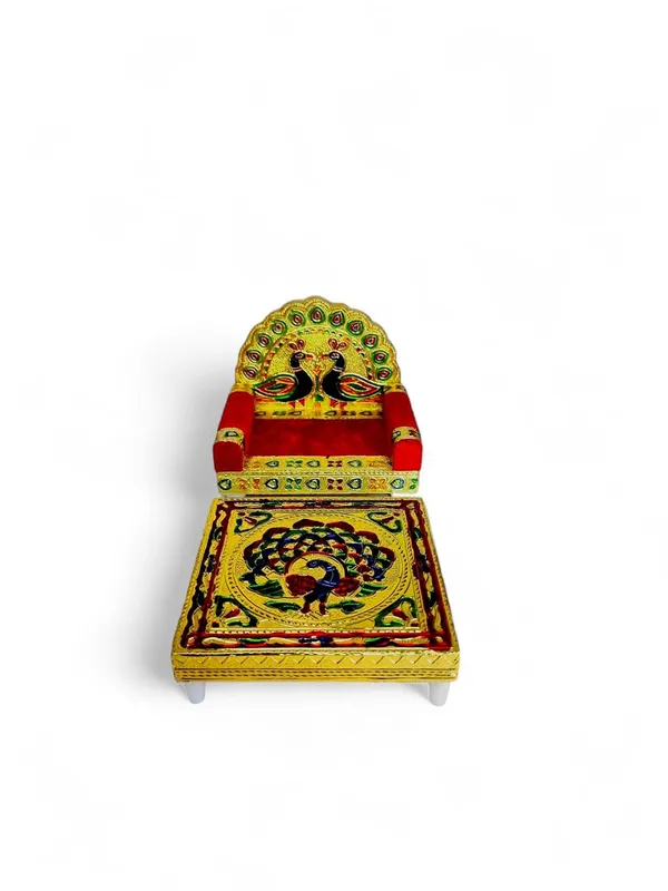 Handicraft_Meenakari_Wooden_Chowki_Puja_Bajot_With_Laddu_Gopal_Singhasan_For_Home,_Office_Decor_&_Puja_(Size_8_Inch)