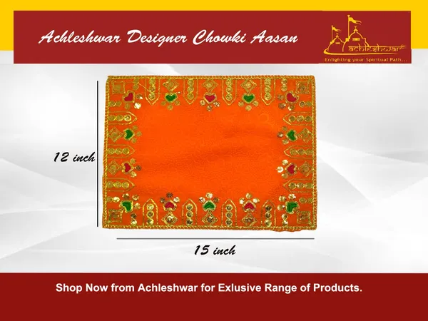 Designer_Velvet_Embroidered_Pooja_Aasan_Cloth_12X15_Inch_Orange_|_Chowki_Aasan_For_God_Idol_|_Mandir_Table_Altar_Cover_For_Temple,_Puja_Shelf,_Diwali_Decoration_Pack_0F_6