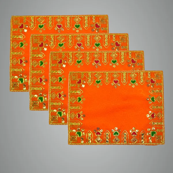 Designer_Velvet_Embroidered_Pooja_Aasan_Cloth_12X18_Inch_Orange_|_Chowki_Aasan_For_God_Idol_|_Mandir_Table_Altar_Cover_For_Temple,_Puja_Shelf,_Diwali_Decoration_Pack_0F_4