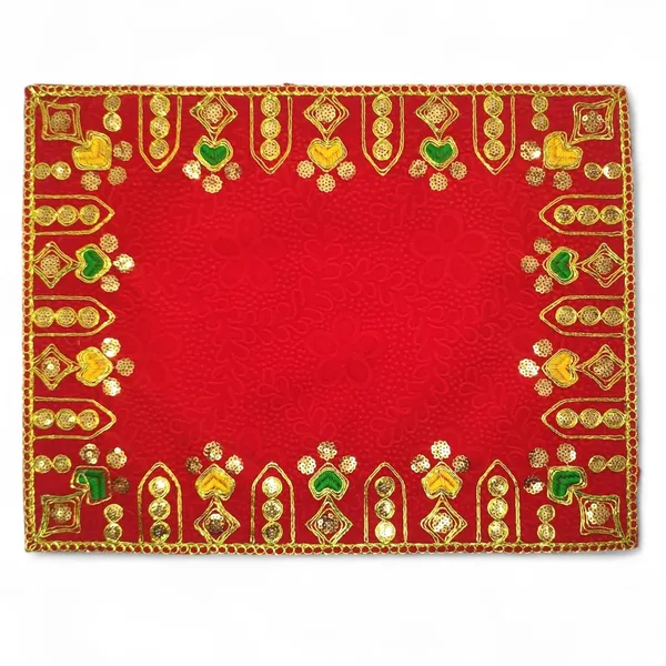 Designer_Velvet_Embroidered_Pooja_Aasan_Cloth_12X18_Inch_Red_|_Chowki_Aasan_For_God_Idol_|_Mandir_Table_Altar_Cover_For_Temple,_Puja_Shelf,_Diwali_Decoration_Pack_0F_5