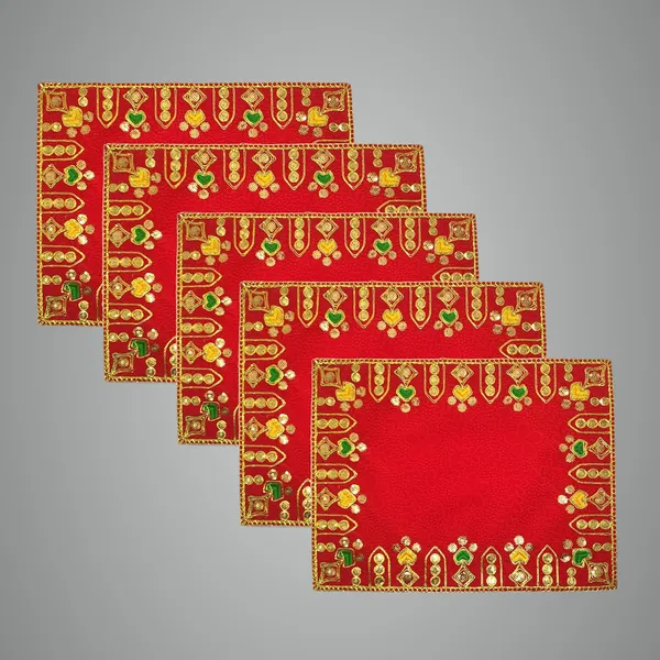 Designer_Velvet_Embroidered_Pooja_Aasan_Cloth_13X19_Inch_Red_|_Chowki_Aasan_For_God_Idol_|_Mandir_Table_Altar_Cover_For_Temple,_Puja_Shelf,_Diwali_Decoration_Pack_0F_3