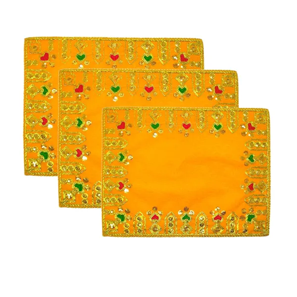 Designer_Velvet_Embroidered_Pooja_Aasan_Cloth_13X19_Inch_Yellow_|_Chowki_Aasan_For_God_Idol_|_Mandir_Table_Altar_Cover_For_Temple,_Puja_Shelf,_Diwali_Decoration_Pack_0F_3