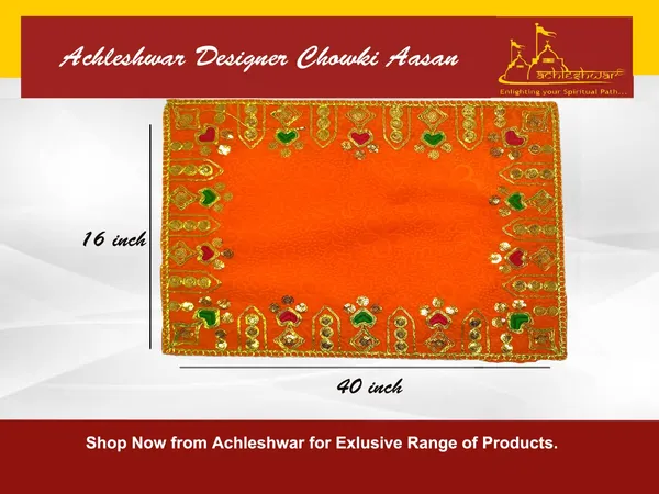 Designer_Velvet_Embroidered_Pooja_Aasan_Cloth_16X40_Inch_Orange_|_Chowki_Aasan_For_God_Idol_|_Mandir_Table_Altar_Cover_For_Temple,_Puja_Shelf,_Diwali_Decoration_Pack_0F_6