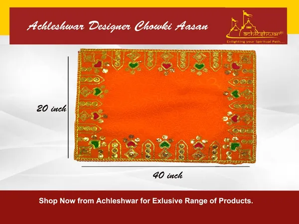 Designer_Velvet_Embroidered_Pooja_Aasan_Cloth_20X40_Inch_Orange_|_Chowki_Aasan_For_God_Idol_|_Mandir_Table_Altar_Cover_For_Temple,_Puja_Shelf,_Diwali_Decoration_Pack_0F_5
