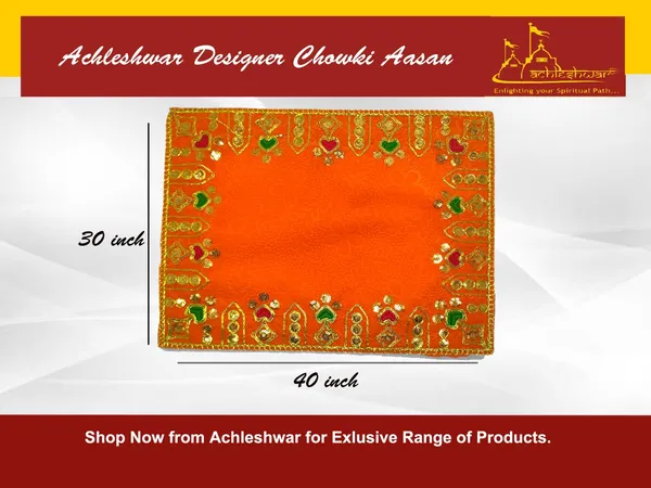 Designer_Velvet_Embroidered_Pooja_Aasan_Cloth_30X40_Inch_Orange_|_Chowki_Aasan_For_God_Idol_|_Mandir_Table_Altar_Cover_For_Temple,_Puja_Shelf,_Diwali_Decoration_Pack_0F_5