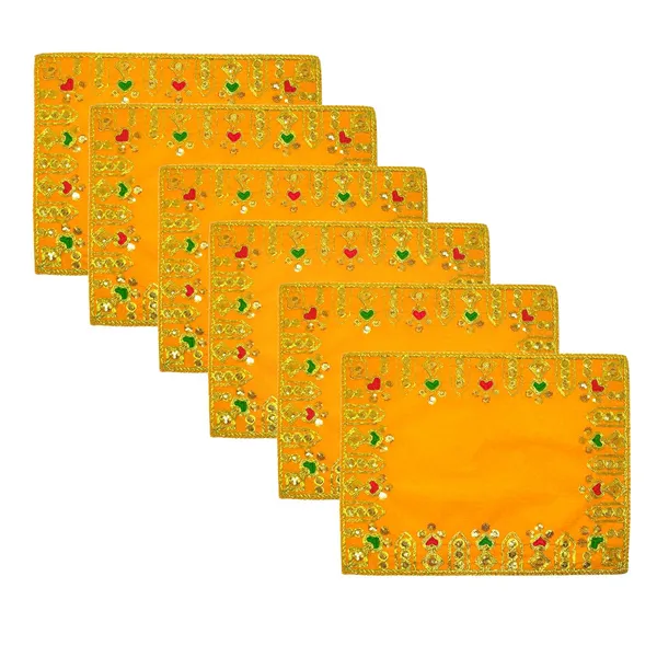 Designer_Velvet_Embroidered_Pooja_Aasan_Cloth_4X6_Inch_Yellow_|_Chowki_Aasan_For_God_Idol_|_Mandir_Table_Altar_Cover_For_Temple,_Puja_Shelf,_Diwali_Decoration_Pack_0F_6