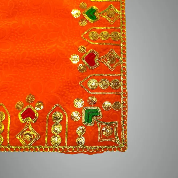 Designer_Velvet_Embroidered_Pooja_Aasan_Cloth_4X6_Inch_Orange_|_Chowki_Aasan_For_God_Idol_|_Mandir_Table_Altar_Cover_For_Temple,_Puja_Shelf,_Diwali_Decoration_Pack_0F_4