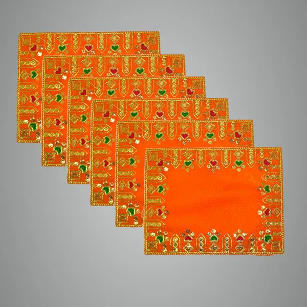 Designer_Velvet_Embroidered_Pooja_Aasan_Cloth_4X6_Inch_Orange_|_Chowki_Aasan_For_God_Idol_|_Mandir_Table_Altar_Cover_For_Temple,_Puja_Shelf,_Diwali_Decoration_Pack_0F_6
