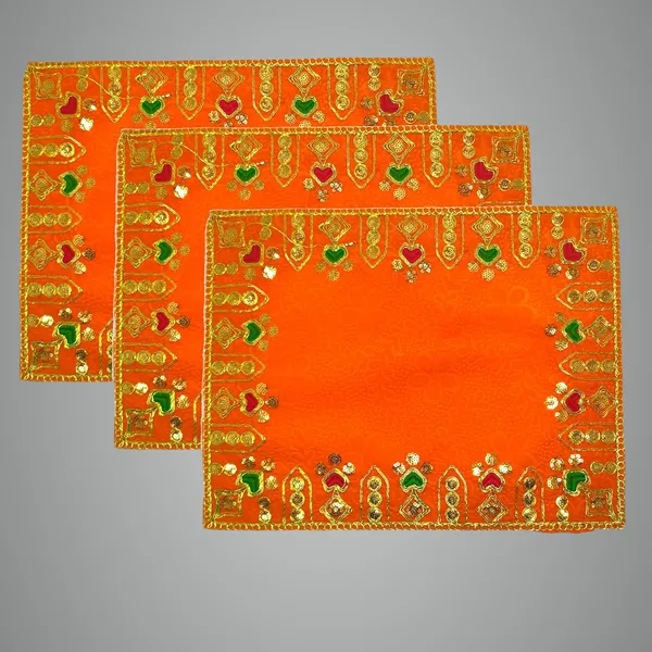 Designer_Velvet_Embroidered_Pooja_Aasan_Cloth_8X10_Inch_Orange_|_Chowki_Aasan_For_God_Idol_|_Mandir_Table_Altar_Cover_For_Temple,_Puja_Shelf,_Diwali_Decoration_Pack_0F_3