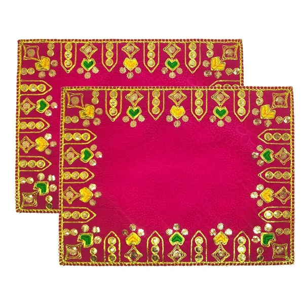 Designer_Velvet_Embroidered_Pooja_Aasan_Cloth_8X10_Inch_Pink_|_Chowki_Aasan_For_God_Idol_|_Mandir_Table_Altar_Cover_For_Temple,_Puja_Shelf,_Diwali_Decoration_Pack_0F_2