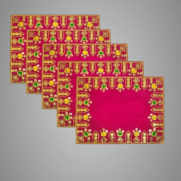 Designer_Velvet_Embroidered_Pooja_Aasan_Cloth_8X10_Inch_Pink_|_Chowki_Aasan_For_God_Idol_|_Mandir_Table_Altar_Cover_For_Temple,_Puja_Shelf,_Diwali_Decoration_Pack_0F_5