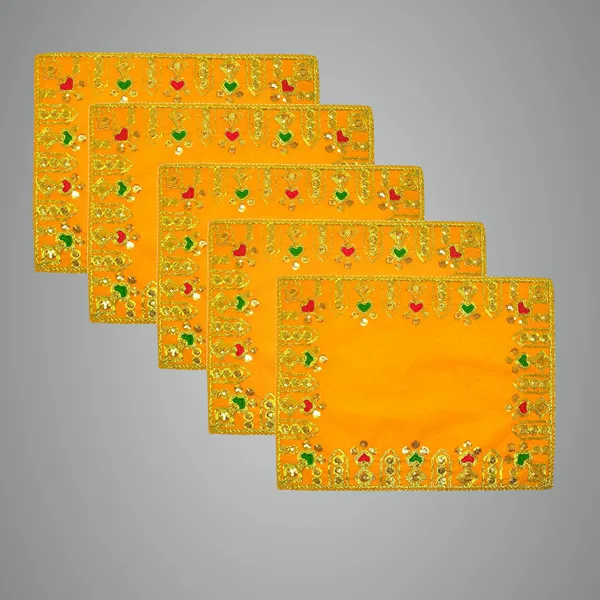 Designer_Velvet_Embroidered_Pooja_Aasan_Cloth_9X12_Inch_Yellow_|_Chowki_Aasan_For_God_Idol_|_Mandir_Table_Altar_Cover_For_Temple,_Puja_Shelf,_Diwali_Decoration_Pack_0F_5