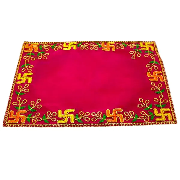Designer_Velvet_Embroidered_Pooja_Aasan_Cloth_10X16_Inch_Pink_|_Chowki_Aasan_For_God_Idol_|_Mandir_Table_Altar_Cover_For_Temple,_Puja_Shelf,_Diwali_Decoration_Pack_0F_5