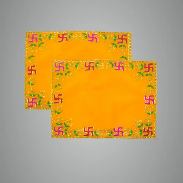 Designer_Velvet_Embroidered_Pooja_Aasan_Cloth_10X16_Inch_Yellow_|_Chowki_Aasan_For_God_Idol_|_Mandir_Table_Altar_Cover_For_Temple,_Puja_Shelf,_Diwali_Decoration_Pack_0F_2