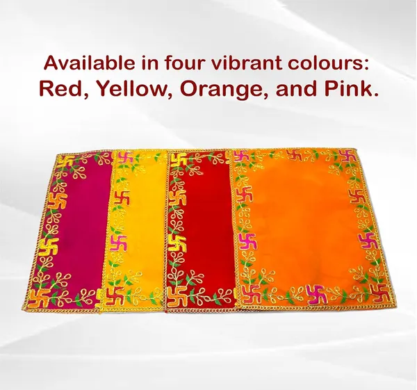 Designer_Velvet_Embroidered_Pooja_Aasan_Cloth_10X20_Inch_Orange_|_Chowki_Aasan_For_God_Idol_|_Mandir_Table_Altar_Cover_For_Temple,_Puja_Shelf,_Diwali_Decoration_Pack_0F_2