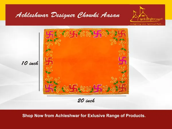 Designer_Velvet_Embroidered_Pooja_Aasan_Cloth_10X20_Inch_Orange_|_Chowki_Aasan_For_God_Idol_|_Mandir_Table_Altar_Cover_For_Temple,_Puja_Shelf,_Diwali_Decoration_Pack_0F_5