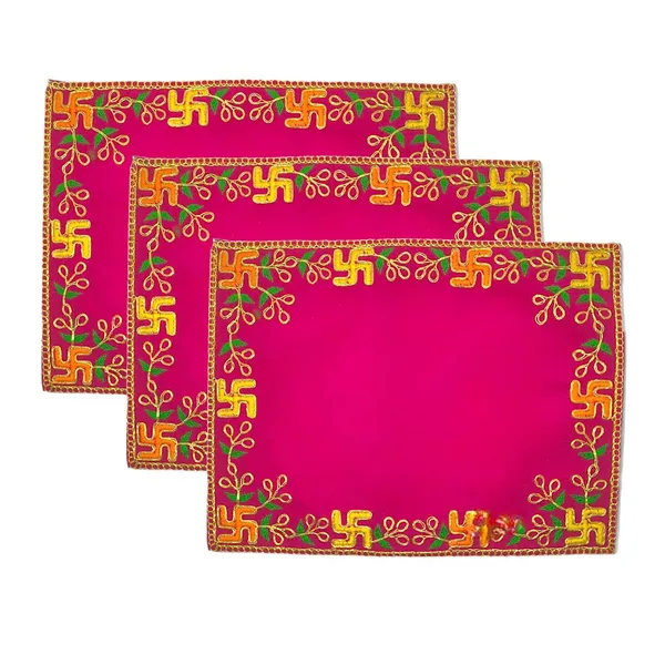 Designer_Velvet_Embroidered_Pooja_Aasan_Cloth_10X20_Inch_Pink_|_Chowki_Aasan_For_God_Idol_|_Mandir_Table_Altar_Cover_For_Temple,_Puja_Shelf,_Diwali_Decoration_Pack_0F_3
