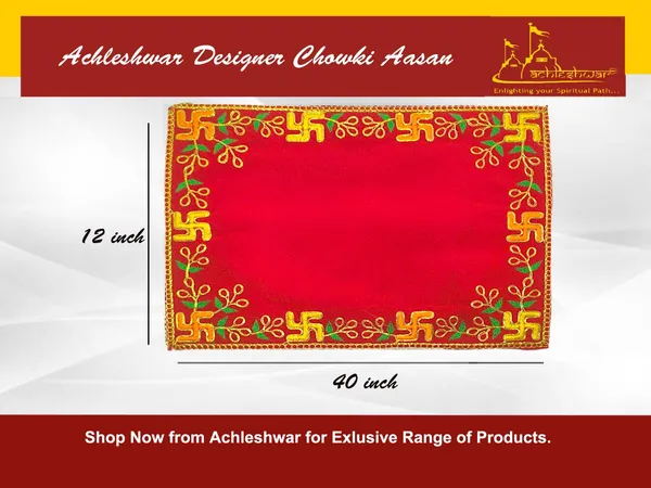 Designer_Velvet_Embroidered_Pooja_Aasan_Cloth_12X40_Inch_Red_|_Chowki_Aasan_For_God_Idol_|_Mandir_Table_Altar_Cover_For_Temple,_Puja_Shelf,_Diwali_Decoration_Pack_0F_1