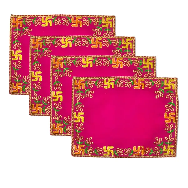 Pack_0F_4_Pink_Velvet_Embroidered_Pooja_Aasan_Cloth_|_12X15_Inch_|_Chowki_Aasan_For_God_Idol_|_Mandir_Table_Altar_Cover_|_For_Temple,_Puja_Shelf,_Diwali_Decoration