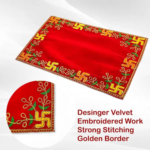 Designer_Velvet_Embroidered_Pooja_Aasan_Cloth_12X18_Inch_Red_|_Chowki_Aasan_For_God_Idol_|_Mandir_Table_Altar_Cover_For_Temple,_Puja_Shelf,_Diwali_Decoration_Pack_0F_6