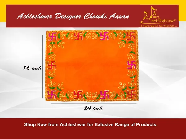 Designer_Velvet_Embroidered_Pooja_Aasan_Cloth_16X24_Inch_Orange_|_Chowki_Aasan_For_God_Idol_|_Mandir_Table_Altar_Cover_For_Temple,_Puja_Shelf,_Diwali_Decoration_Pack_0F_1