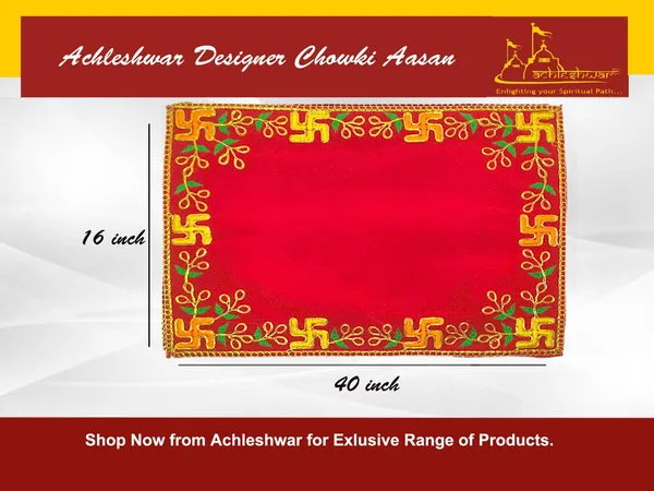 Designer_Velvet_Embroidered_Pooja_Aasan_Cloth_16X40_Inch_Red_|_Chowki_Aasan_For_God_Idol_|_Mandir_Table_Altar_Cover_For_Temple,_Puja_Shelf,_Diwali_Decoration_Pack_0F_2