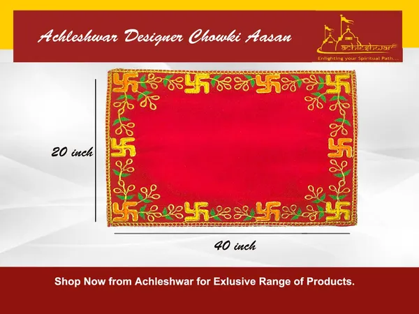 Designer_Velvet_Embroidered_Pooja_Aasan_Cloth_20X40_Inch_Red_|_Chowki_Aasan_For_God_Idol_|_Mandir_Table_Altar_Cover_For_Temple,_Puja_Shelf,_Diwali_Decoration_Pack_0F_2