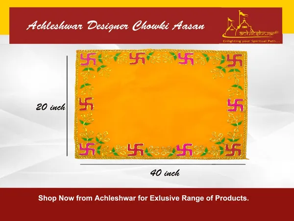 Designer_Velvet_Embroidered_Pooja_Aasan_Cloth_20X40_Inch_Yellow_|_Chowki_Aasan_For_God_Idol_|_Mandir_Table_Altar_Cover_For_Temple,_Puja_Shelf,_Diwali_Decoration_Pack_0F_2