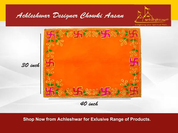Designer_Velvet_Embroidered_Pooja_Aasan_Cloth_30X40_Inch_Orange_|_Chowki_Aasan_For_God_Idol_|_Mandir_Table_Altar_Cover_For_Temple,_Puja_Shelf,_Diwali_Decoration_Pack_0F_3