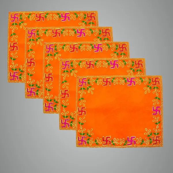Designer_Velvet_Embroidered_Pooja_Aasan_Cloth_30X40_Inch_Orange_|_Chowki_Aasan_For_God_Idol_|_Mandir_Table_Altar_Cover_For_Temple,_Puja_Shelf,_Diwali_Decoration_Pack_0F_5