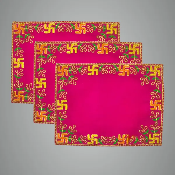 Designer_Velvet_Embroidered_Pooja_Aasan_Cloth_4X6_Inch_Pink_|_Chowki_Aasan_For_God_Idol_|_Mandir_Table_Altar_Cover_For_Temple,_Puja_Shelf,_Diwali_Decoration_Pack_0F_3