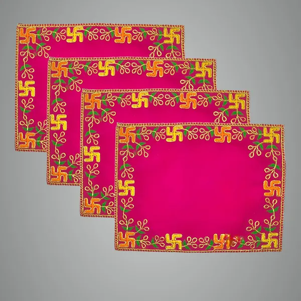 Designer_Velvet_Embroidered_Pooja_Aasan_Cloth_4X6_Inch_Pink_|_Chowki_Aasan_For_God_Idol_|_Mandir_Table_Altar_Cover_For_Temple,_Puja_Shelf,_Diwali_Decoration_Pack_0F_4