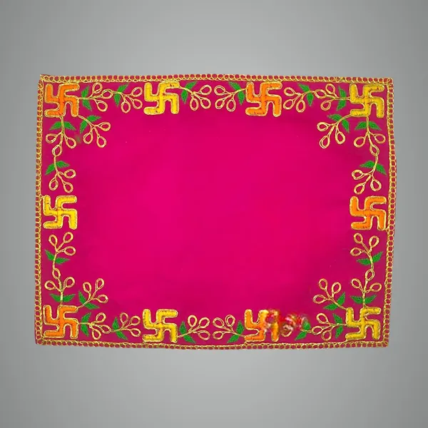 Designer_Velvet_Embroidered_Pooja_Aasan_Cloth_8X10_Inch_Pink_|_Chowki_Aasan_For_God_Idol_|_Mandir_Table_Altar_Cover_For_Temple,_Puja_Shelf,_Diwali_Decoration_Pack_0F_1