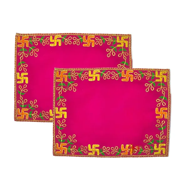 Designer_Velvet_Embroidered_Pooja_Aasan_Cloth_8X10_Inch_Pink_|_Chowki_Aasan_For_God_Idol_|_Mandir_Table_Altar_Cover_For_Temple,_Puja_Shelf,_Diwali_Decoration_Pack_0F_2