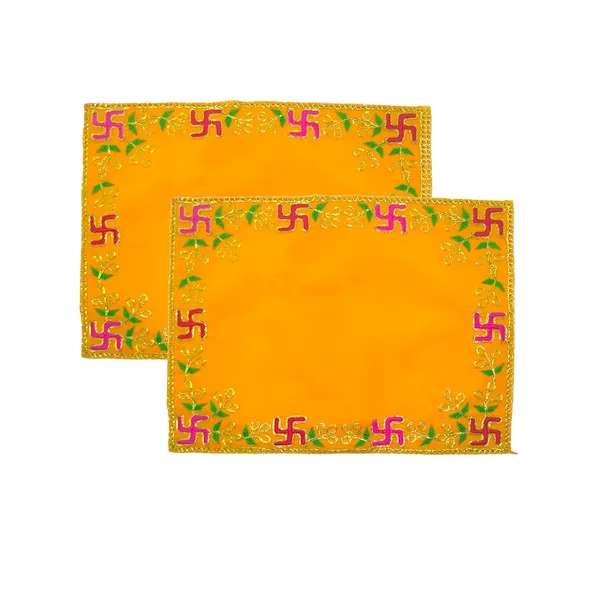 Designer_Velvet_Embroidered_Pooja_Aasan_Cloth_8X10_Inch_Yellow_|_Chowki_Aasan_For_God_Idol_|_Mandir_Table_Altar_Cover_For_Temple,_Puja_Shelf,_Diwali_Decoration_Pack_0F_2