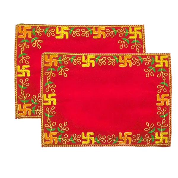 Designer_Velvet_Embroidered_Pooja_Aasan_Cloth_9X12_Inch_Red_|_Chowki_Aasan_For_God_Idol_|_Mandir_Table_Altar_Cover_For_Temple,_Puja_Shelf,_Diwali_Decoration_Pack_0F_2