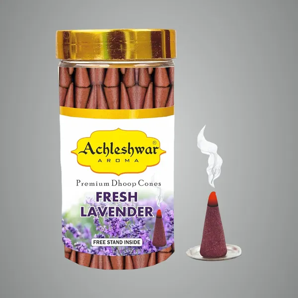 Fresh_Lavendar_Dhoop_Cones_Boxbamboless100Gm_Jar_Packaging_Less_Smoke