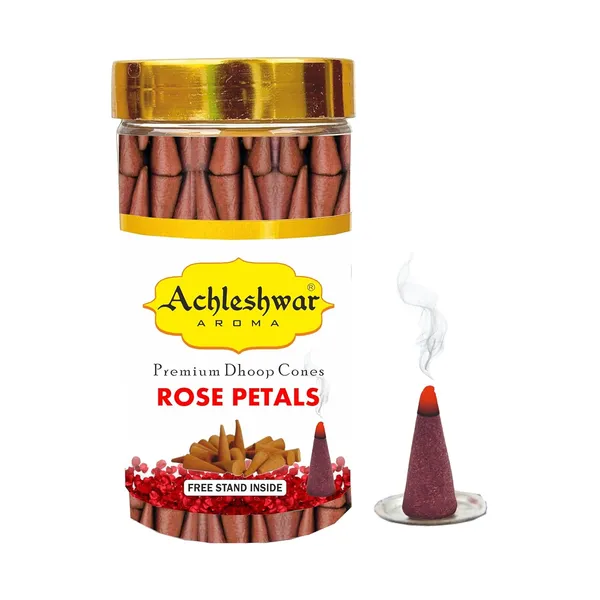 Rose_Petals_Dhoop_Cones_Boxbamboless100Gm_Jar_Packaging_Less_Smoke