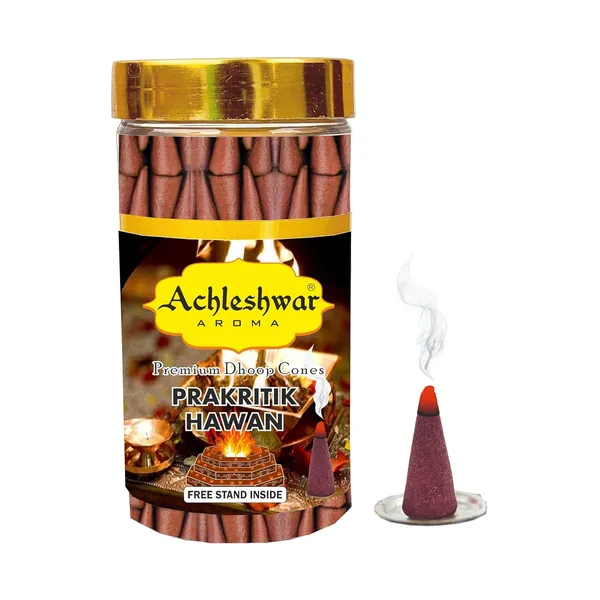 Prakartik_Hawan_Dhoop_Cones_Boxbamboless100Gm_Jar_Packaging_Less_Smoke