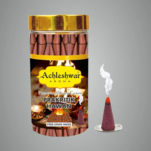 Prakartik_Hawan_Dhoop_Cones_Boxbamboless100Gm_Jar_Packaging_Less_Smoke